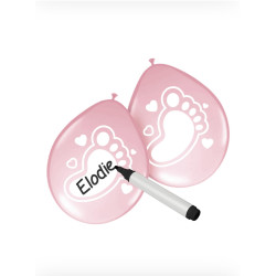 beschrijfbare ballon roze