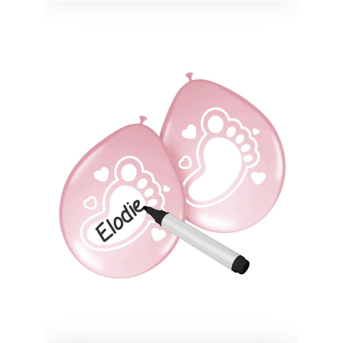 beschrijfbare ballon roze