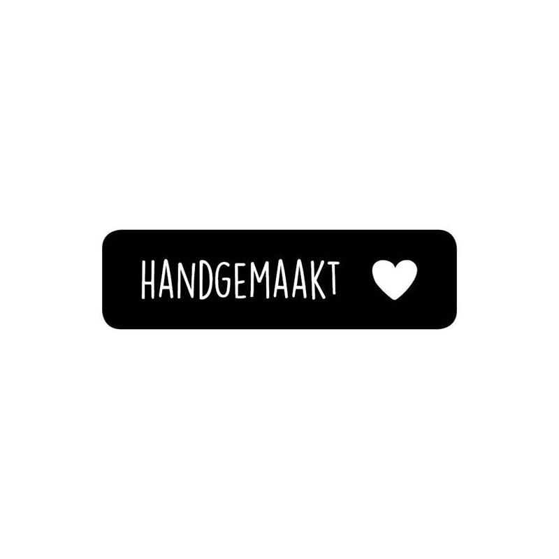 sticker handgemaakt rechthoek