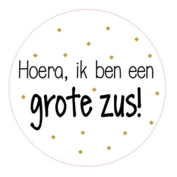 sticker grote zus zwart wit