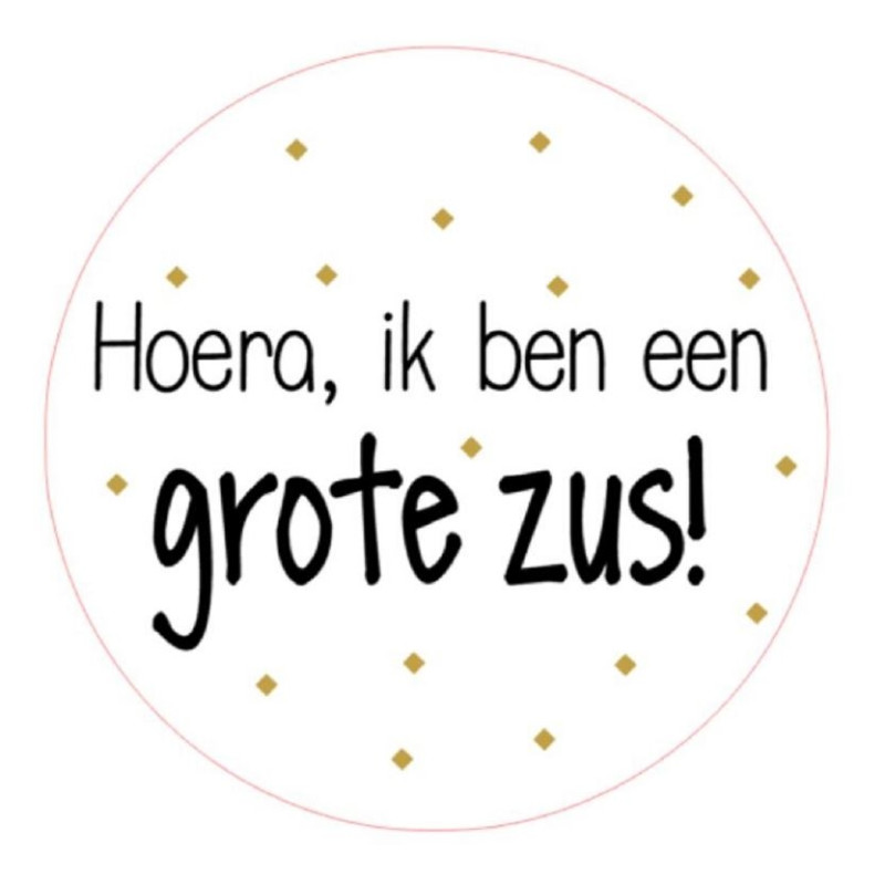 sticker grote zus zwart wit