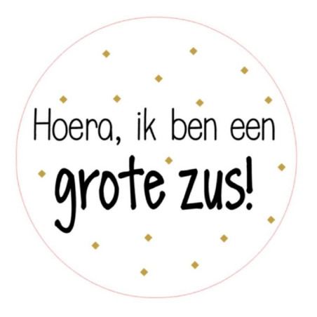 sticker grote zus zwart wit