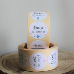 sticker hoera een broertje