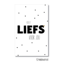 kerst kadokaartje kerstliefs voor jou