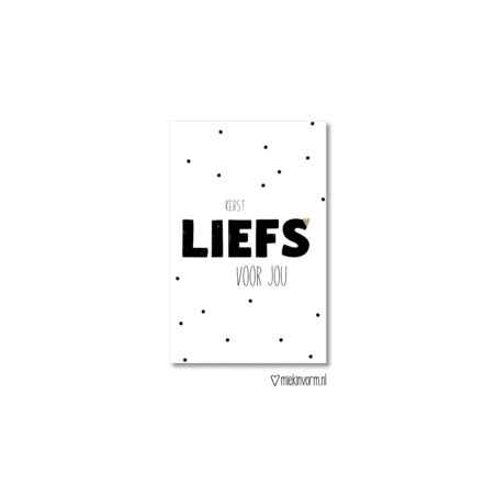 kerst kadokaartje kerstliefs voor jou