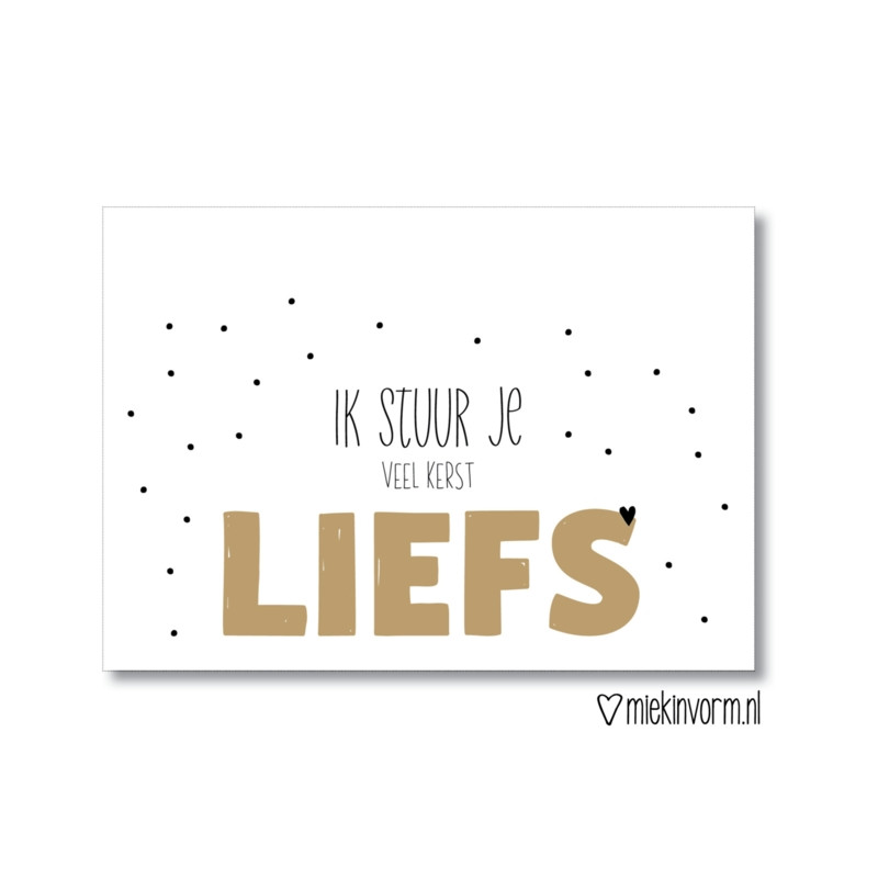 kerstkaart kerstliefs