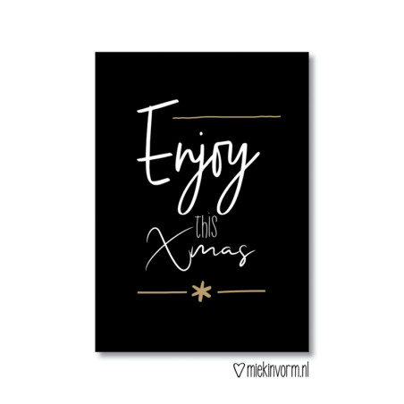 kerstkaart enjoy this Xmas
