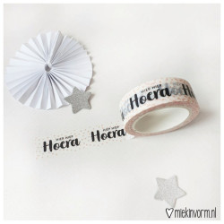 maskingtape hiep hiep hoera roze