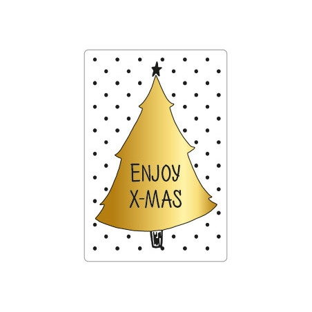 sticker kerstboom enjoy xmas