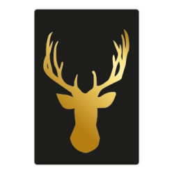 sticker rendier goud