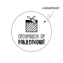 sinterklaas sticker openmaken pakjesavond