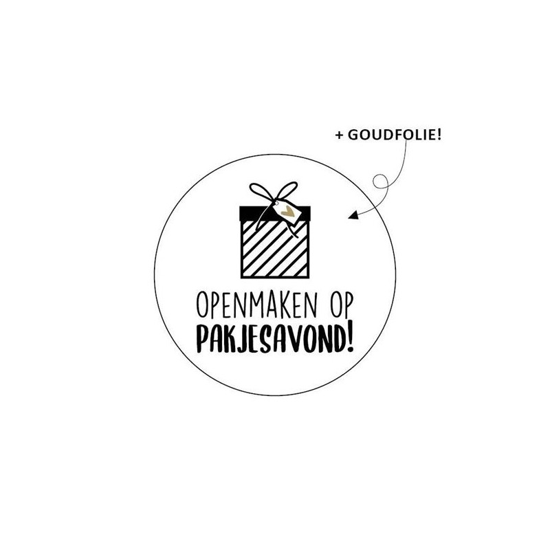 sinterklaas sticker openmaken pakjesavond