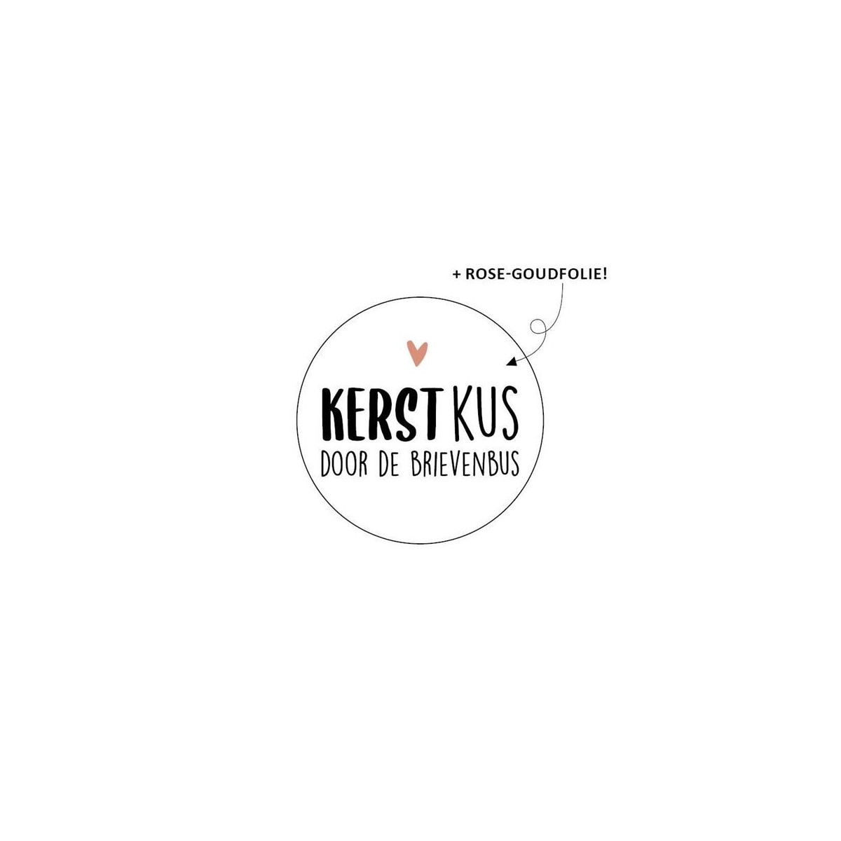 kerst sticker kerstkus door de brievenbus