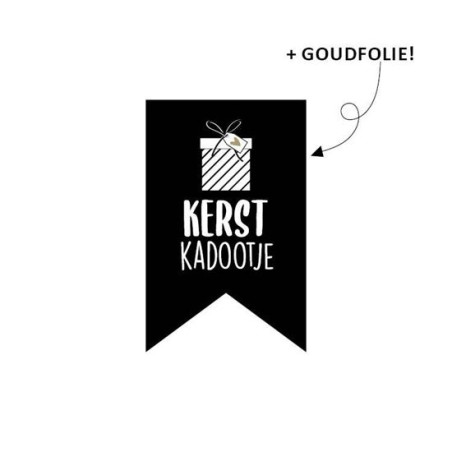 kerst sticker vaantje kerstkadootje