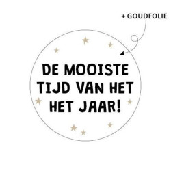 kerst sticker vaantje mooiste tijd