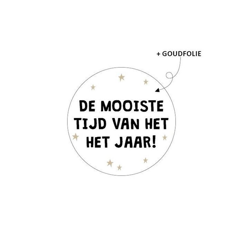 kerst sticker vaantje mooiste tijd