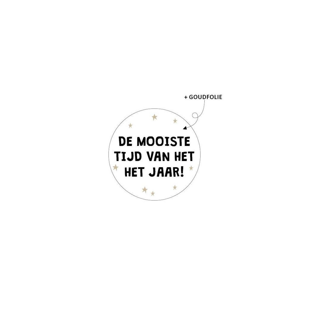 kerst sticker vaantje mooiste tijd