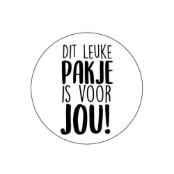 sticker pakje voor jou