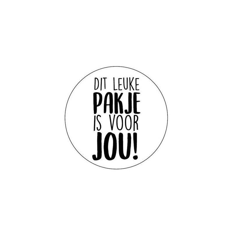 sticker pakje voor jou