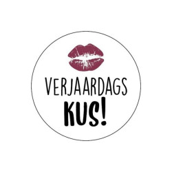Sticker Verjaardagskus 10 stuks