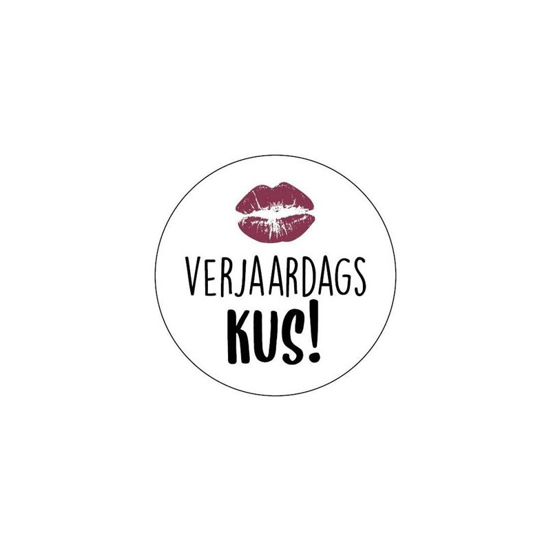 Sticker Verjaardagskus 10 stuks