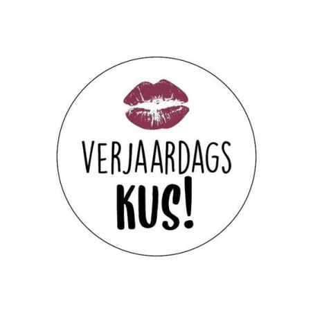 Sticker Verjaardagskus 10 stuks