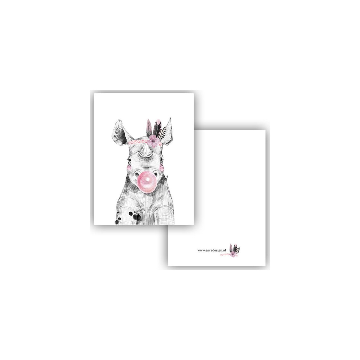 mini kaartje nijlpaard