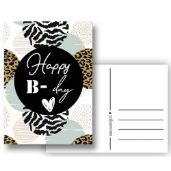 kaart happy b-day groen