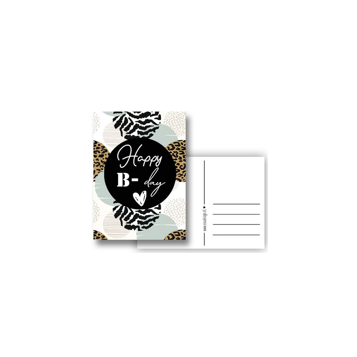 kaart happy b-day groen