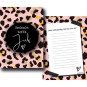 kaart toffe juf leopard roze