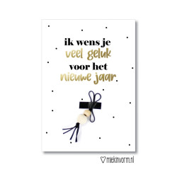 kerstkaart met gelukspoppetje