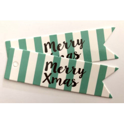 label merry christmas streep groen
