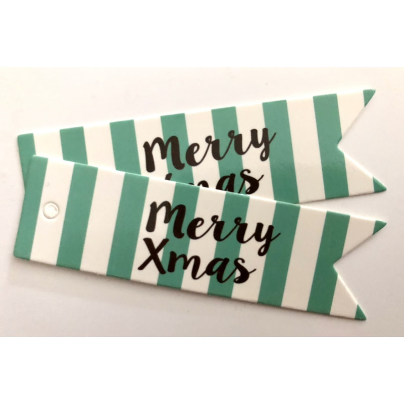 label merry christmas streep groen