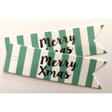 label merry christmas streep groen
