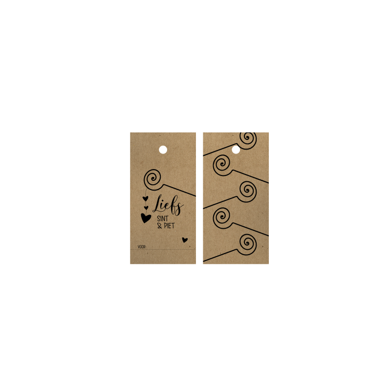 kadolabel liefs sint en piet kraft