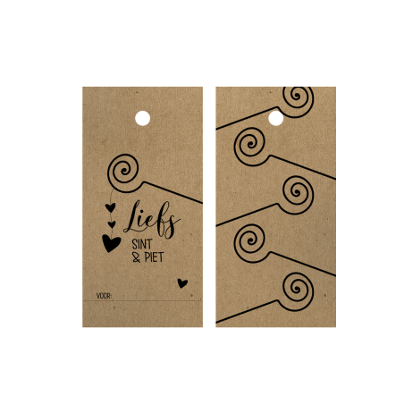 kadolabel liefs sint en piet kraft