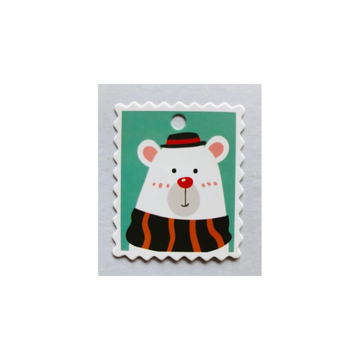 kerst postzegel label beer