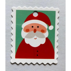 kerst postzegel label kerstman