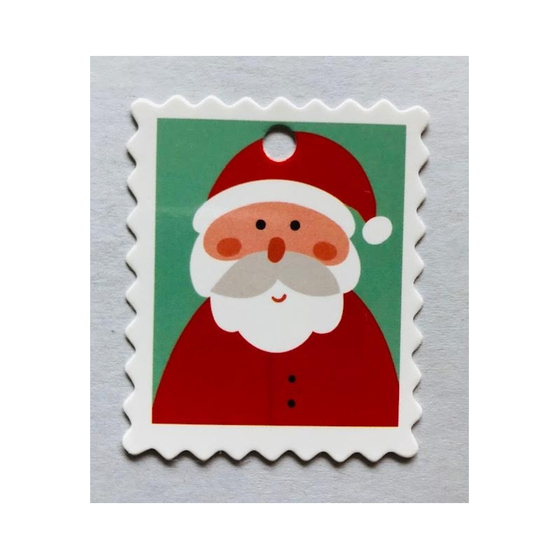 kerst postzegel label kerstman