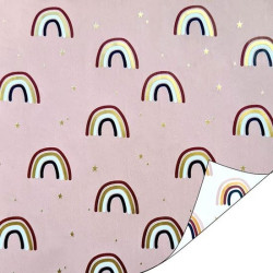 kadopapier regenboog winterpink