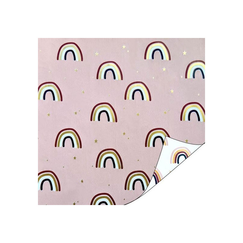 kadopapier regenboog winterpink