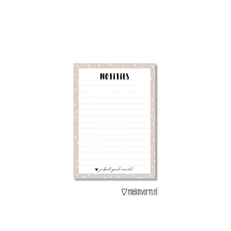 notitieblok jj bent goud waard