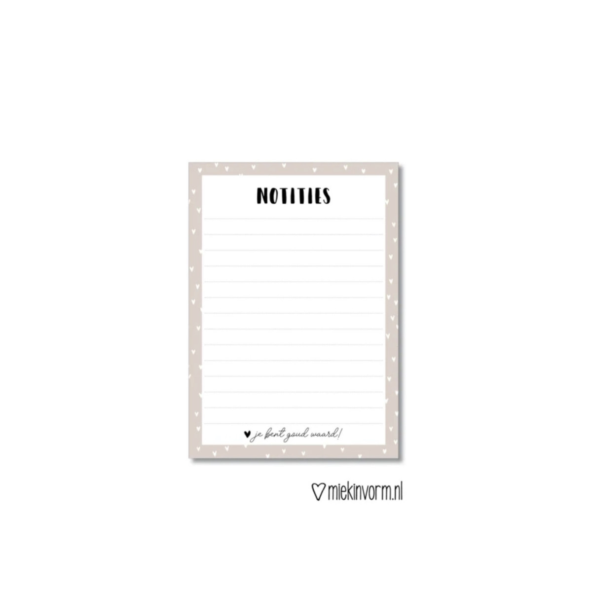 notitieblok jj bent goud waard