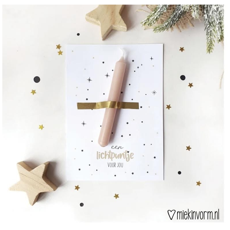 kerstkaart kaarsje
