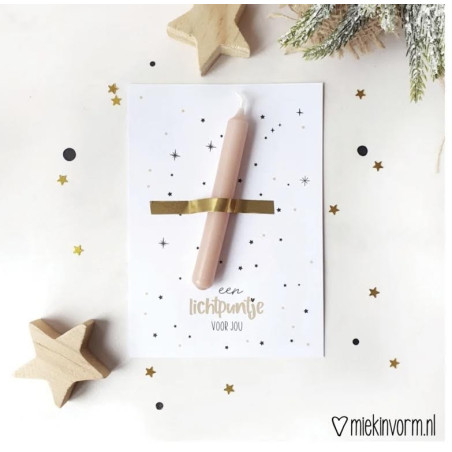 kerstkaart kaarsje
