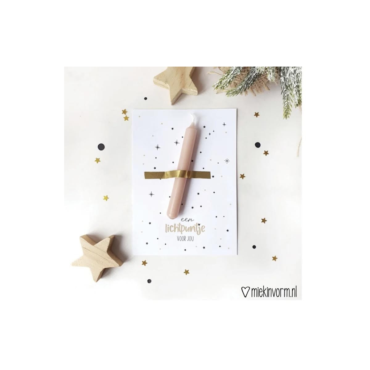 kerstkaart kaarsje