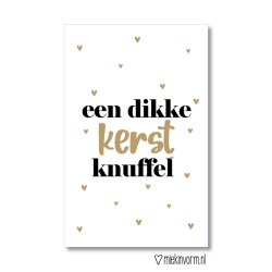 kadolabel dikke kerstknuffel