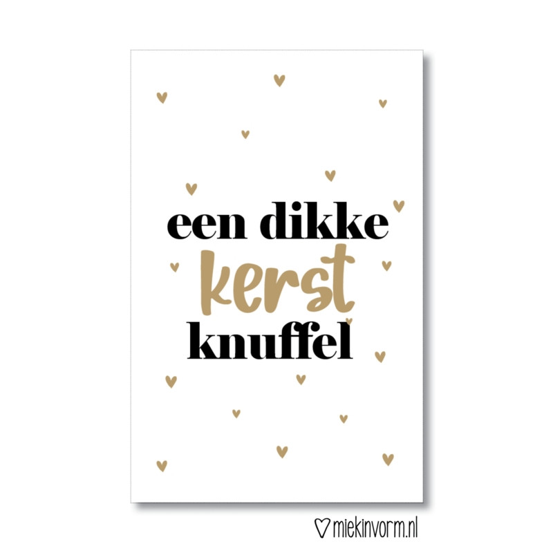 kadolabel dikke kerstknuffel