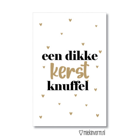 kadolabel dikke kerstknuffel