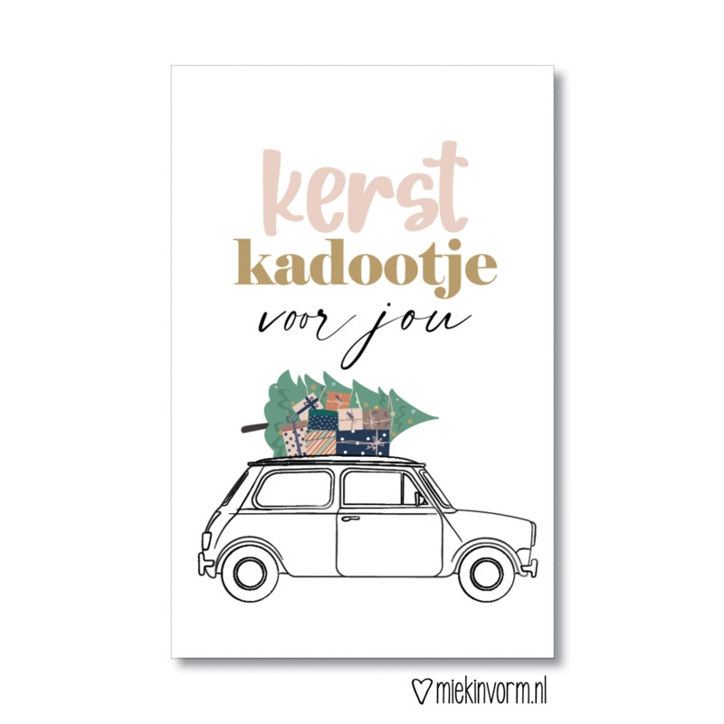 kadolabel kerstkadootje voor jou